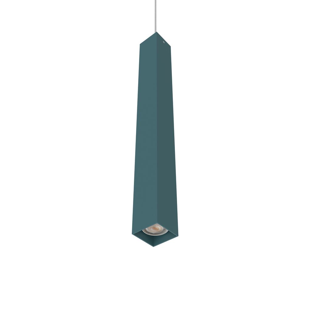 Pendelleuchte Cube, minimalistisch, GU10-Fassung, 60 cm Höhe, 6 cm Breite