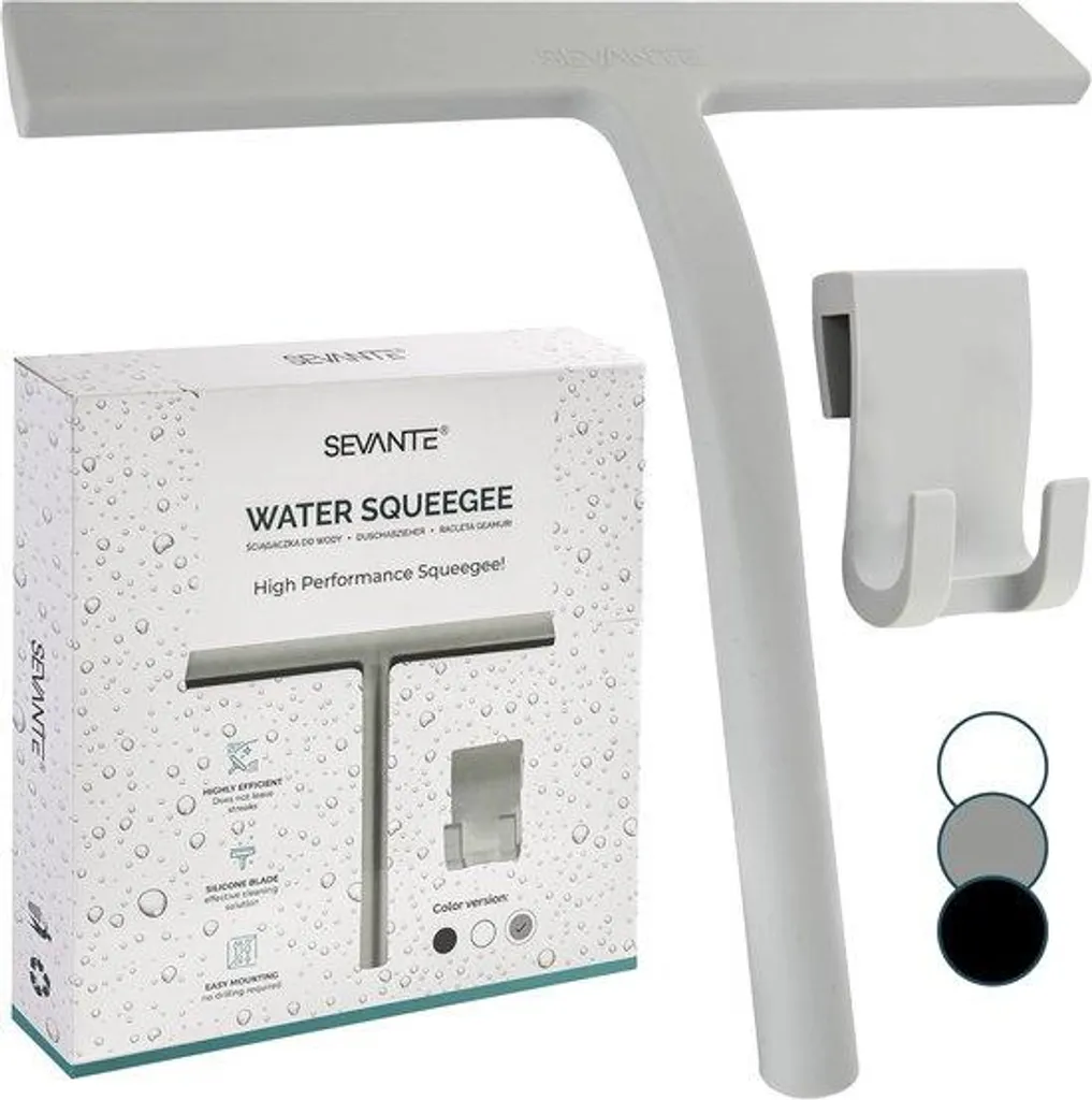 Racleur de vitres silicone 23 cm : fini le calcaire dans la douche