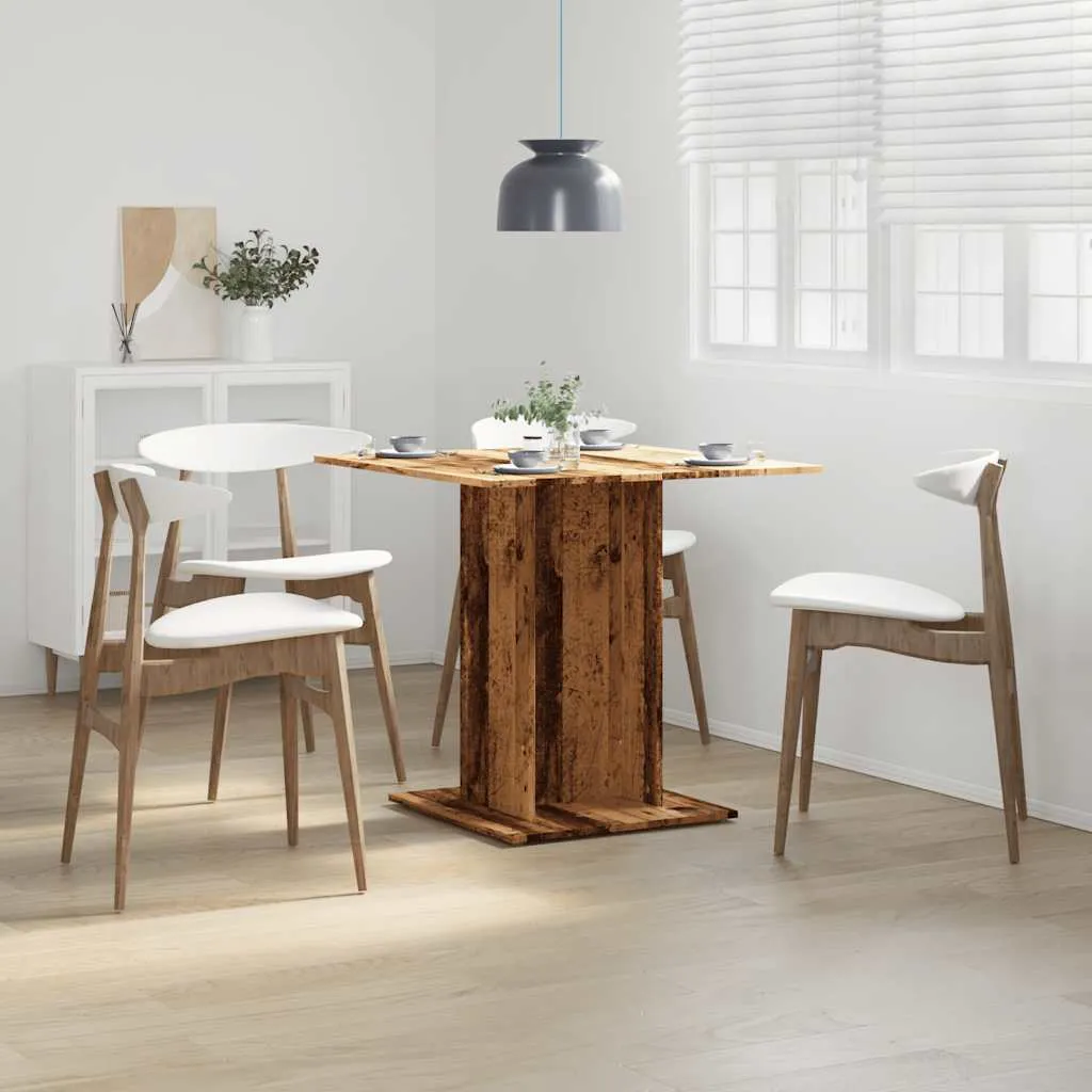 Tavolo da Pranzo Maison Exclusive 80x80 cm Legno Antico Design - 3