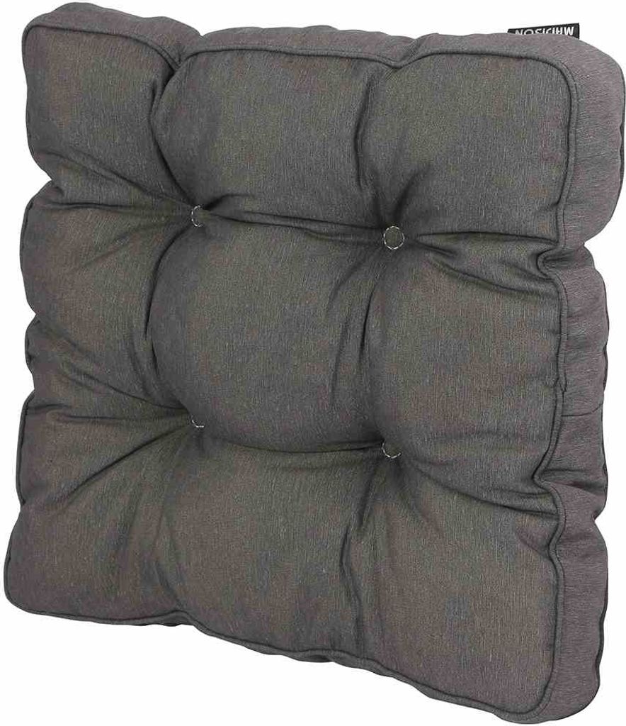 Sitzkissen >Panama< in grau, 50% Baumwolle, 45% Polyester - 47x6x47cm (BxHxT)