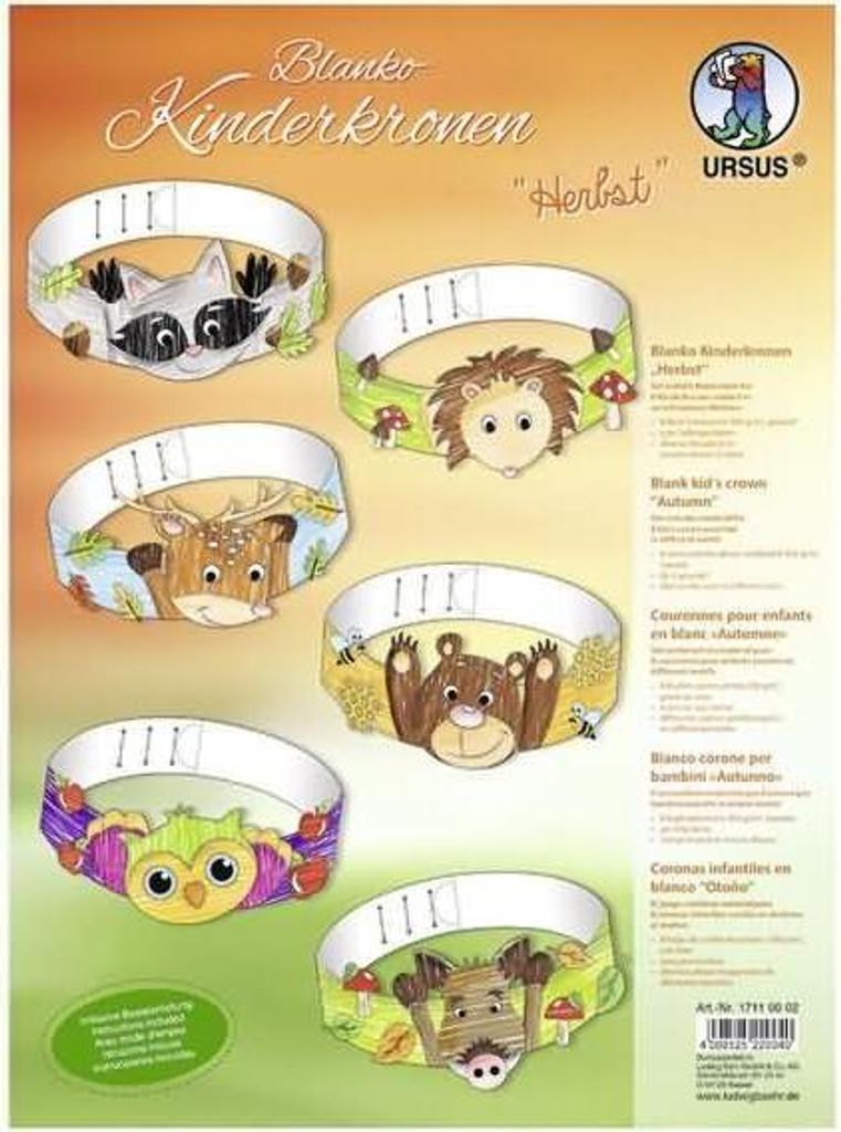 Kinderkronen blanko Herbst