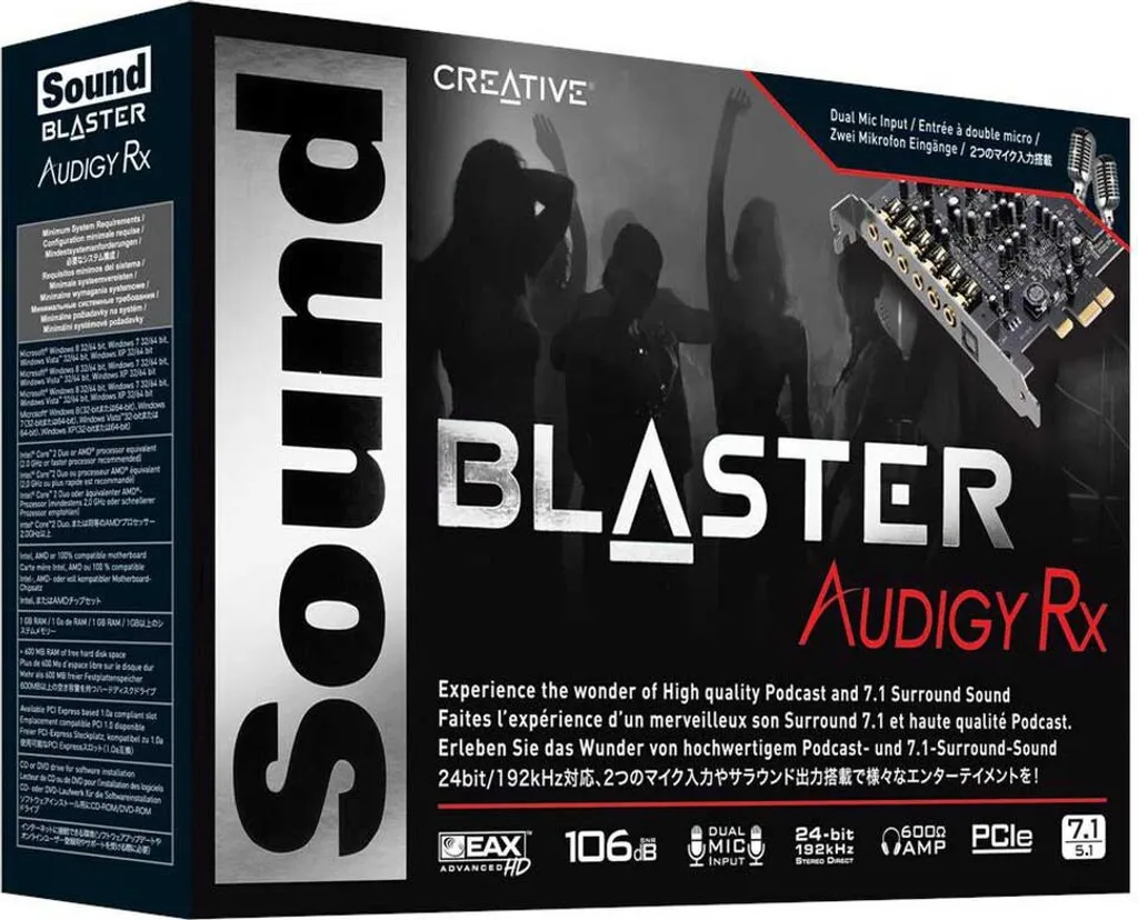 Scheda audio Creative Sound Blaster Audigy Rx Pci-E - 3