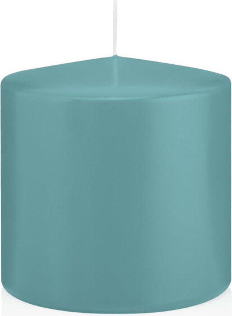 Stumpenkerzen in RAL-Qualität Türkis Ø 98 x 100 mm, 6 Stück