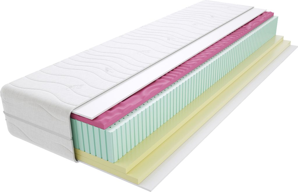 Matratze 70x140 cm Doppelmatratze, H2 & H3 7 Zonen-Latexmatratze 24 cm Hoch Visco Memory Profilierter Moletschaum Hypoallergene Wendematratze mit K...