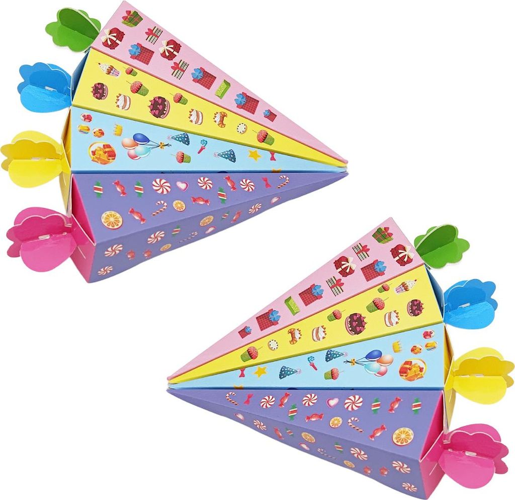 DIY Geschwistertüte Zuckertüte Geschenkverpackung, 8 Stück Faltbare Zuckertüte Geschenkverpackung Schultüte Mädchen Zuckertüte Klein für Ki...
