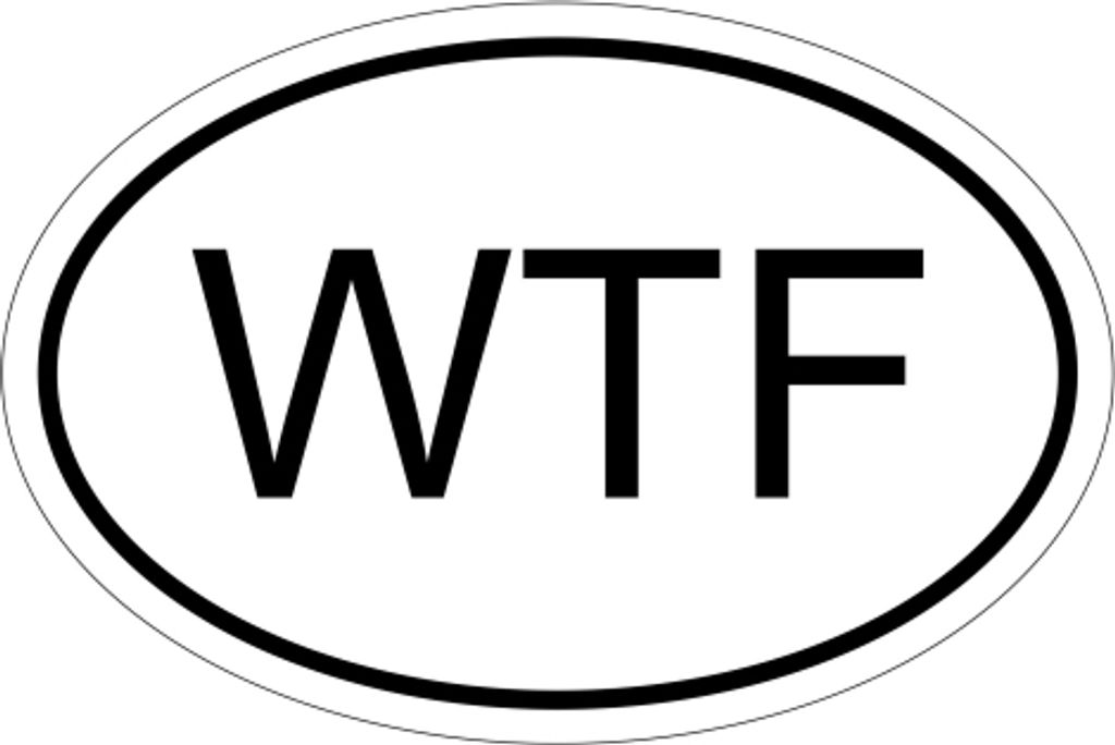 Kiwistar - Autoaufkleber - 15x10 cm - außen klebend - WTF 15 x 10 cm Autoaufkleber Sticker Aufkleber KFZ Flagge Fahne
