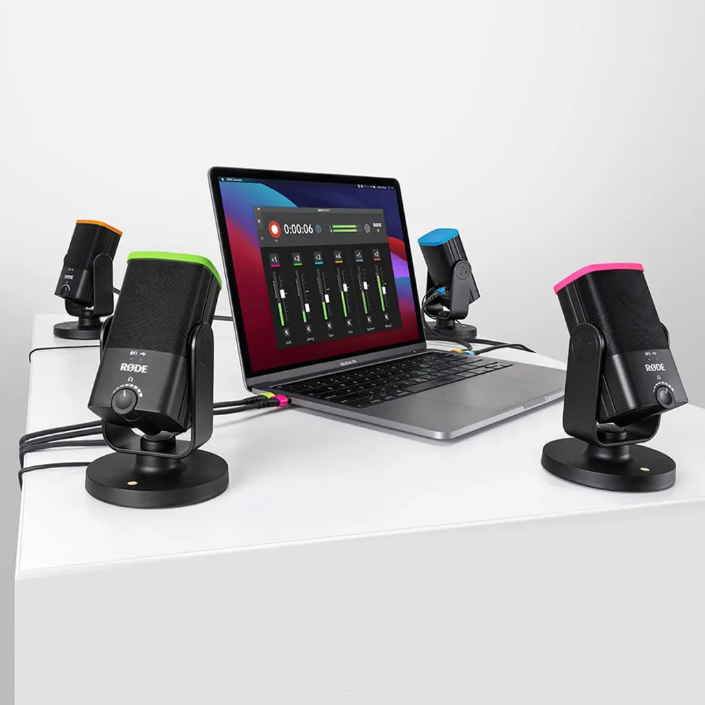 Pack de 4 micros de table Rode NT-USB Mini pour enregistrement multi - 7