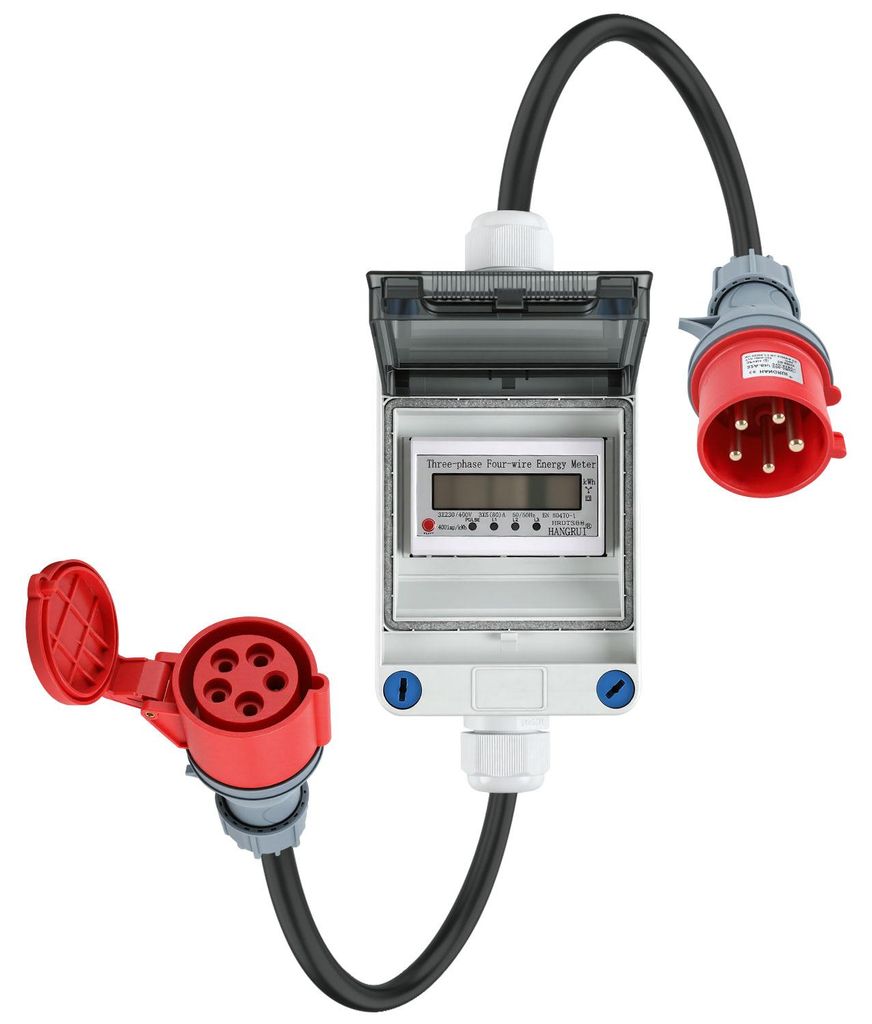 Compteur d'énergie numérique Vigevee, 32A, 400V, CEE 5P, Image du produit 
