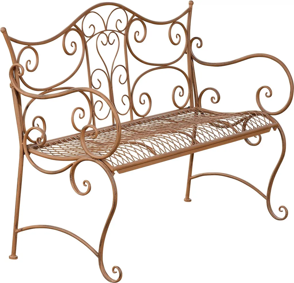 Panca Esterna Romantica CLP Tara Marrone Antico - Stile Shabby Chic