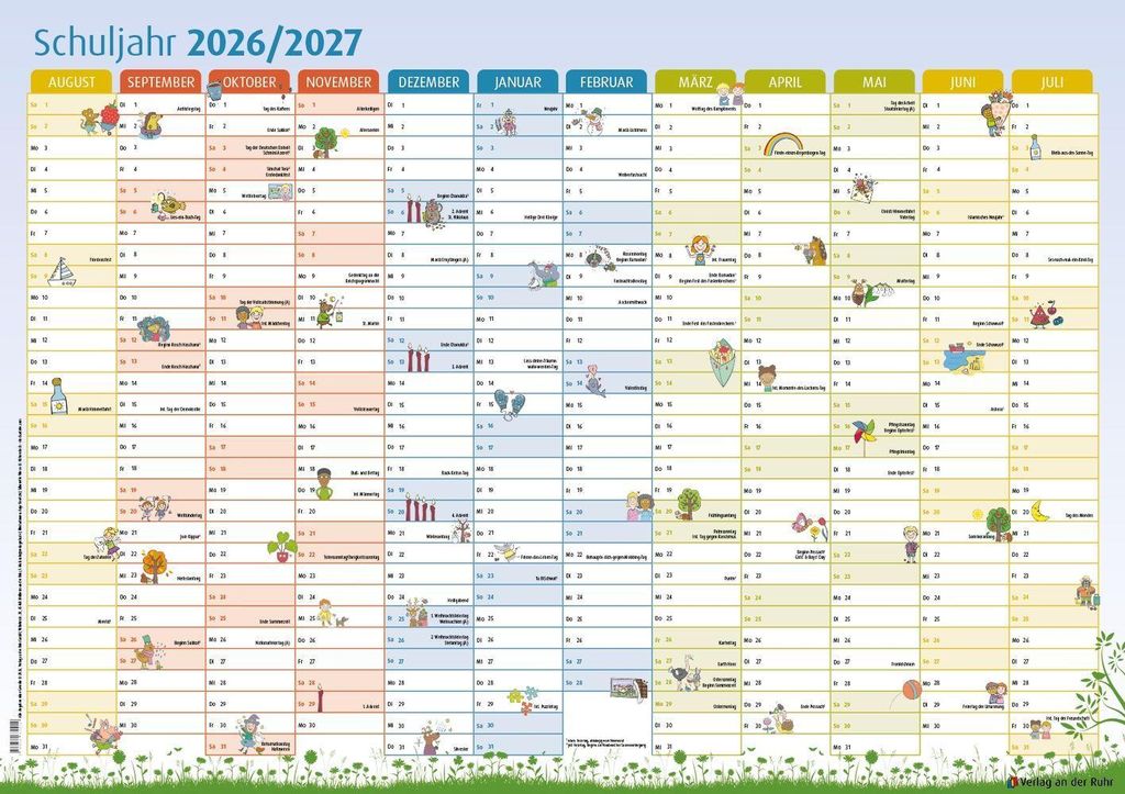 Der Schuljahres-Wandkalender 2026/2027, A1 Produktbild 