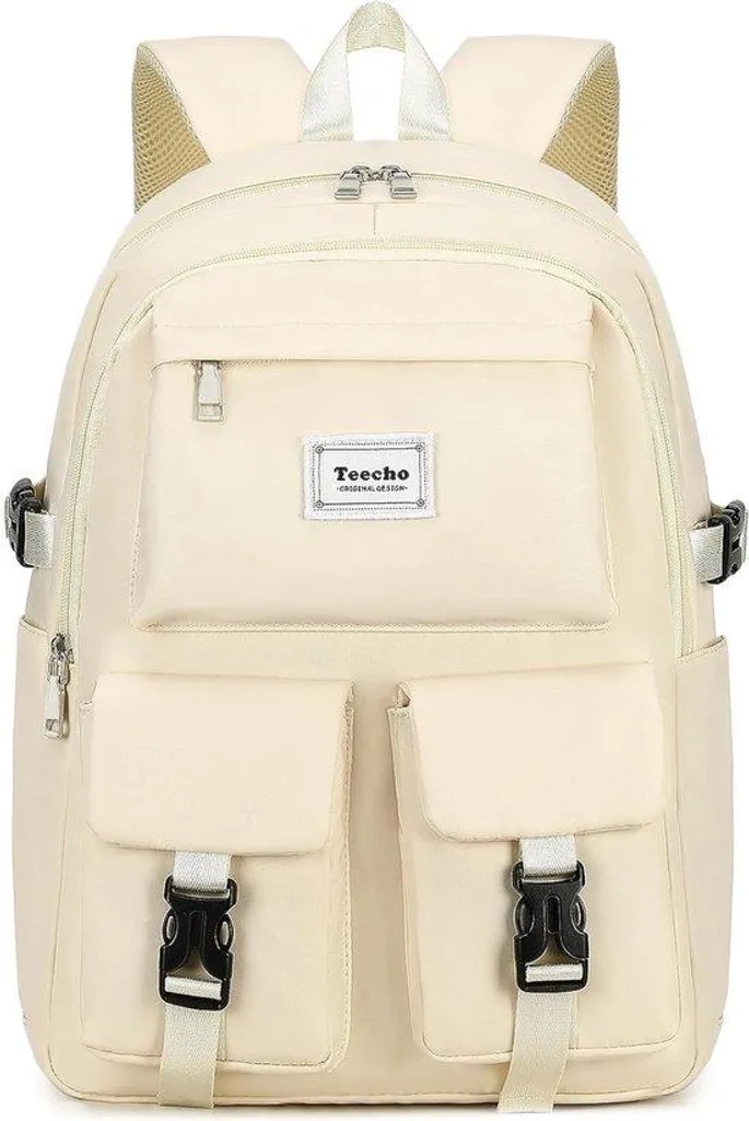 Sac à dos femme ordinateur crème pour trajets quotidiens et voyages