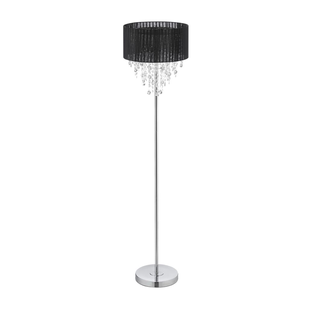 Lampa stojąca Relaxdays Kristall, klosz z organzy, Zdjęcie produktu 