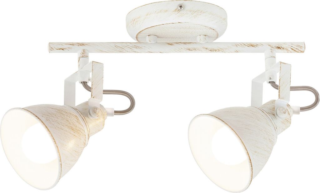 Rabalux 5967 Deckenstrahler 2 Spots Vivienne, E14, weiß, Vintage/ Romantisch, 30cm