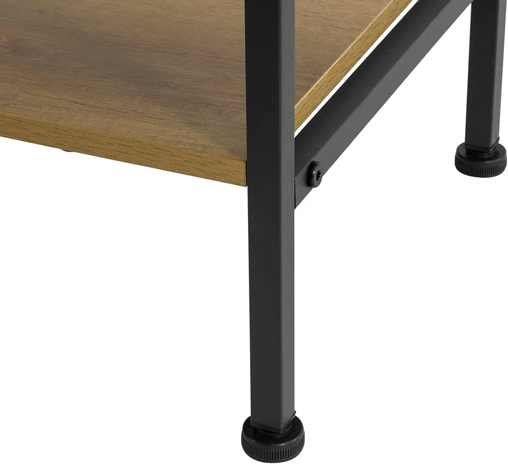 SoBuy Table Console d'Entrée Industrielle avec 3 Compartiments L120cm