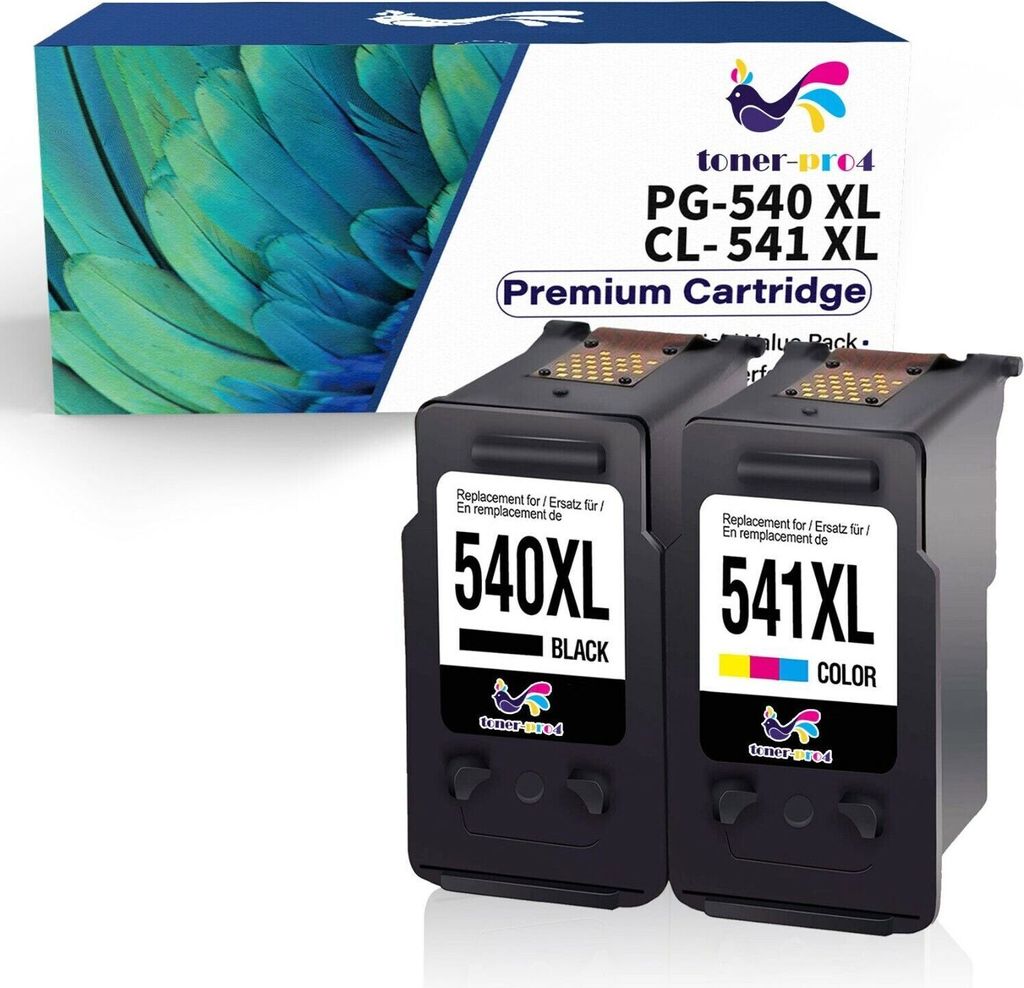 2PK Druckerpatrone für CANON 540 541 PG 540XL CL-541XL MG250 MG2000 MG2100 MG2140 MG2142 MX374 MX375 MX390 MX395 MX570 TS5150 TS5151