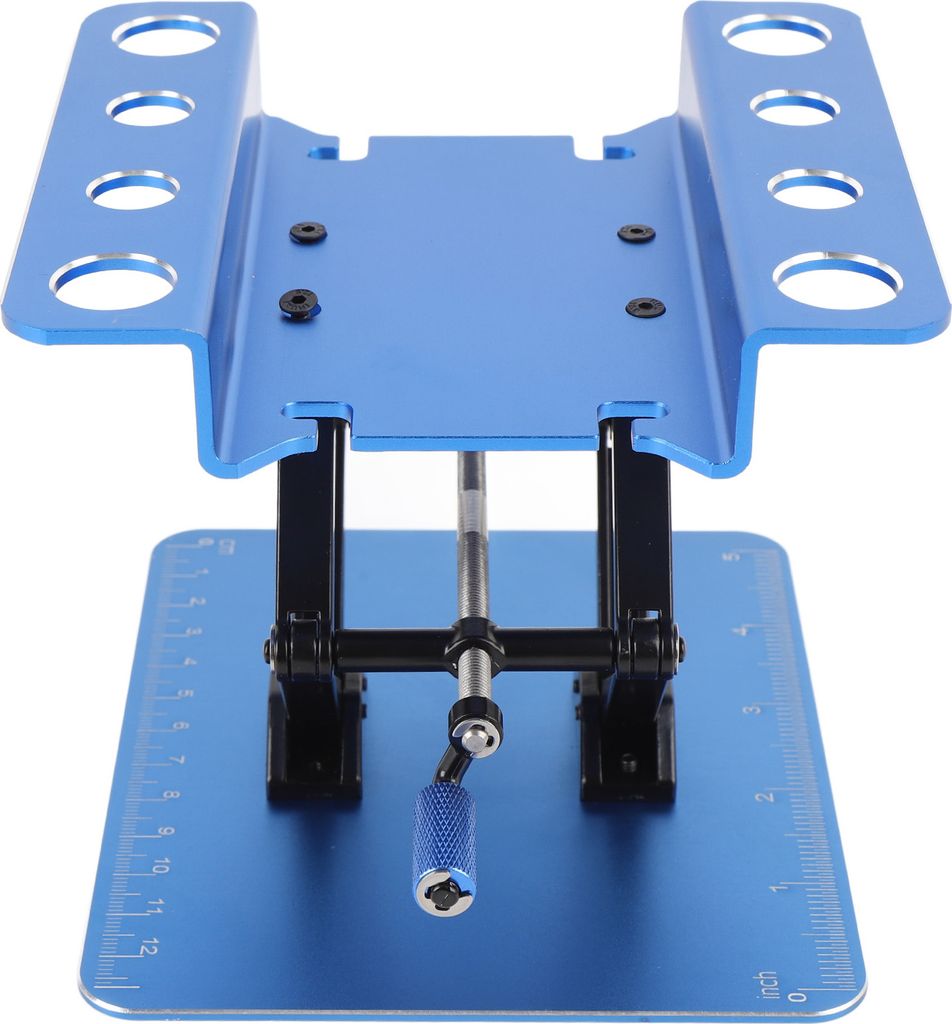 RC Car Work Stand Simulation Metall RC Repair Workstation Support Hebebühne drehbar für 1:8 und 1:10 RC Car Blau