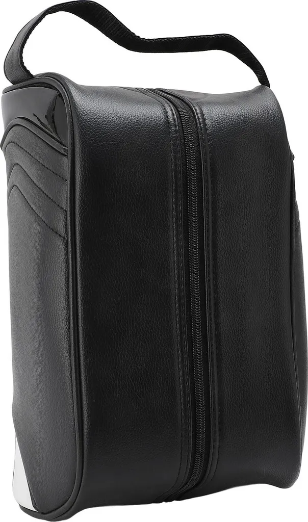 Borsa portascarpe, in Finto cuoio, idrorepellente, multifunzionale e portatile con maniglia per i viaggi, nera - 3