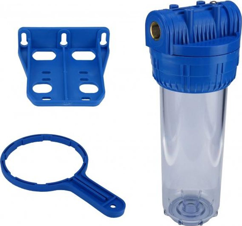 Wasserfiltergehäuse 10' mit 1/2' IG 3-teilig Untertisch mit Entlüftung