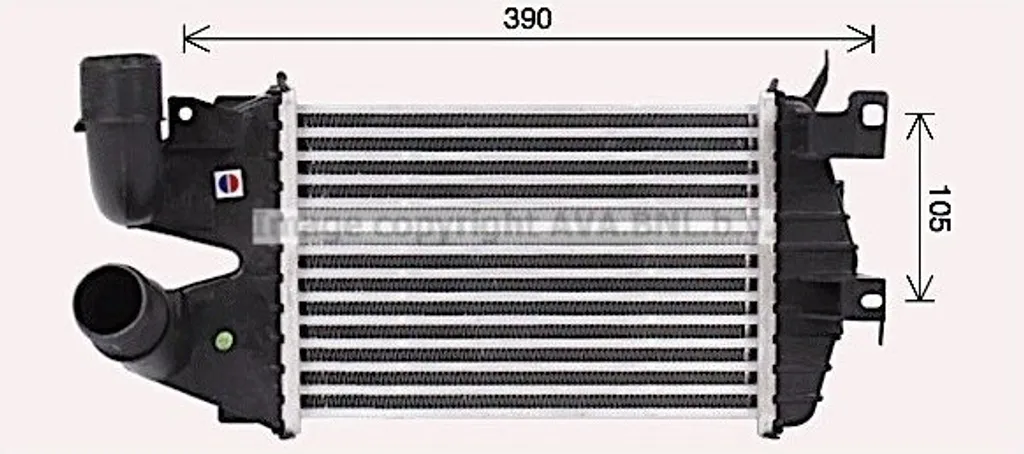 Intercooler PRASCO OL4691 OE 13240831 pour Astra H et Zafira B