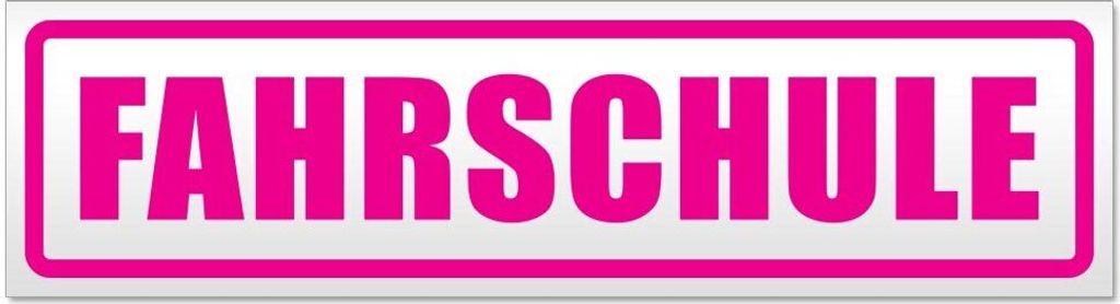 Kiwistar - Autoaufkleber - Pink - 20 x 5,3 cm - Fahrschule - Hinweis Aufkleber Sticker für Auto, Kfz, Fahrrad, PKW, LKW