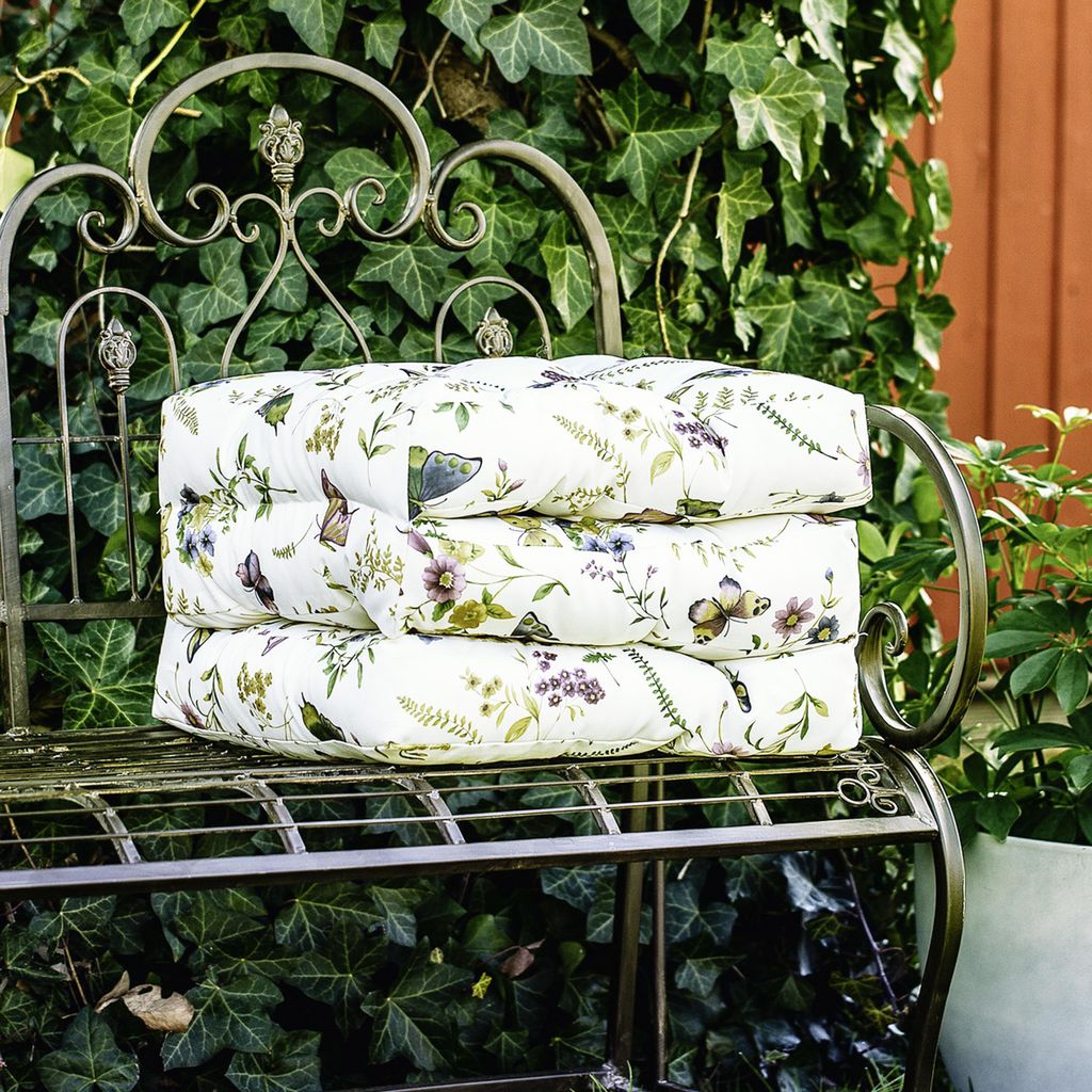 Auflage Sommerwiese" 120x40x8 cm mit Lotus Effekt für Produktbild 