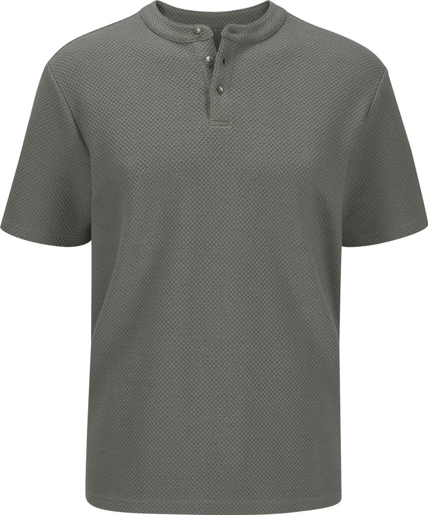 JOHN DEVIN T-Shirt Kurzarm-Poloshirt aus Struktur-Qualität salbei Größe S