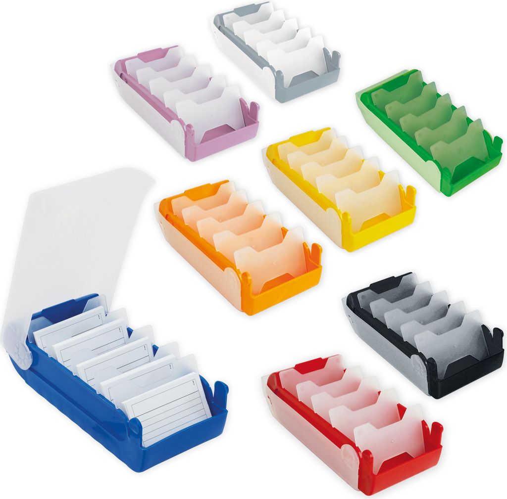 TimeTEX Lernbox A8 Kunststoff mit 100 Lernkärtchen Produktbild 