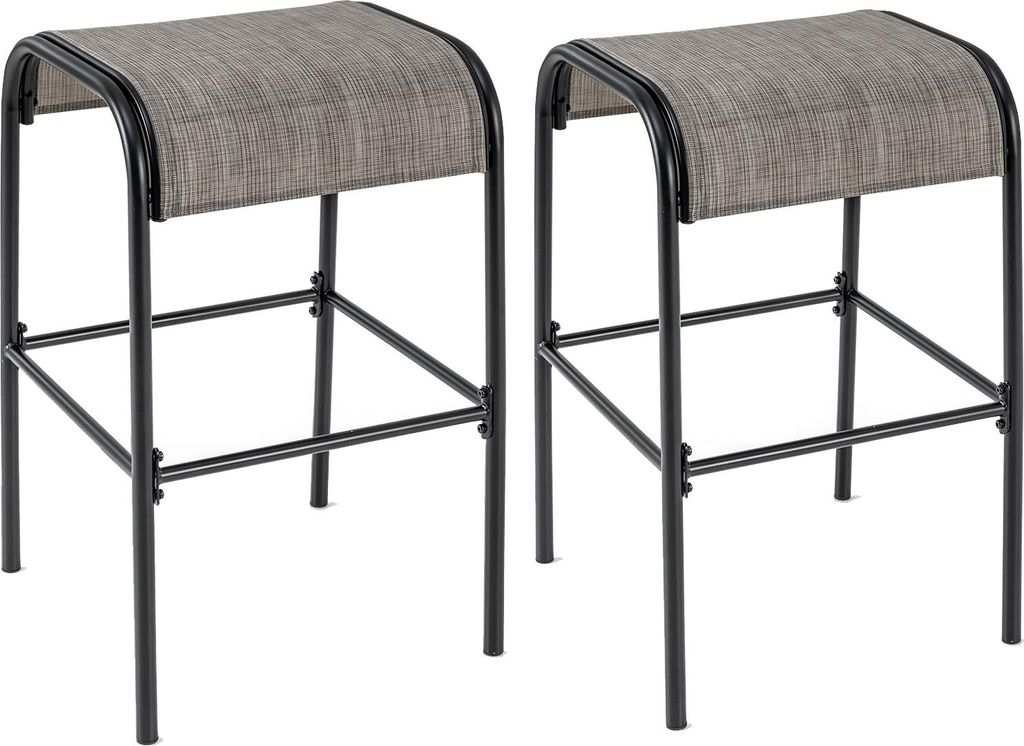 GOPLUS Barhocker 2er Set, Barstuhl Outdoor wetterfest mit Produktbild 