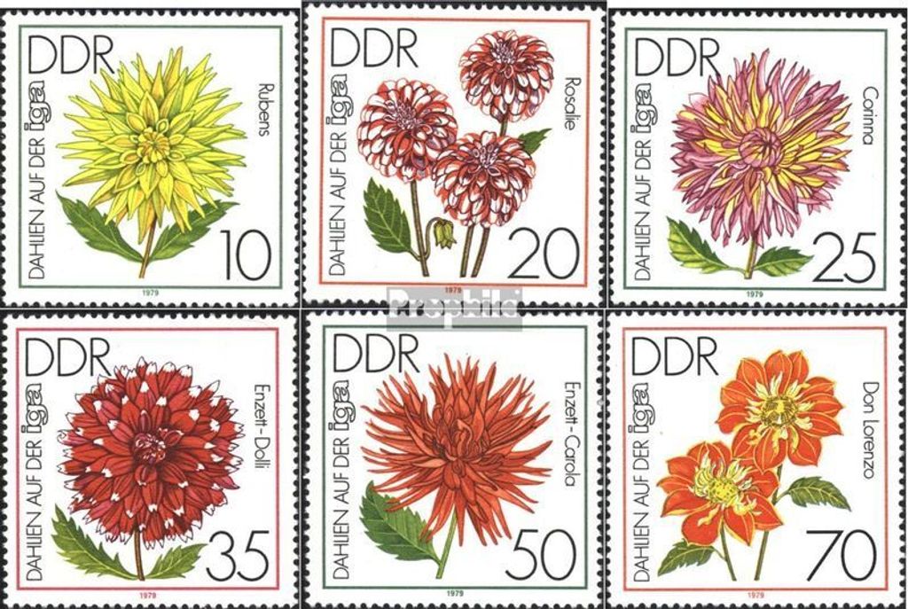 Briefmarken DDR 1979 Mi 2435-2440 (kompl.Ausg.) FDC Internationale Gartenbauausstellung