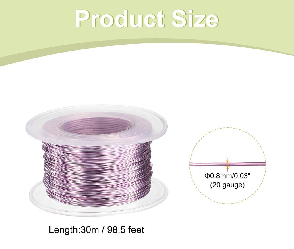20 Gauge Basteldraht Aluminiumdraht 0,8mm x 30m (D x L) Flexibler Biegsamer Aludrahter Metall Schmuckdraht Blumendraht fš¹r Schmuckherstellung Mo...