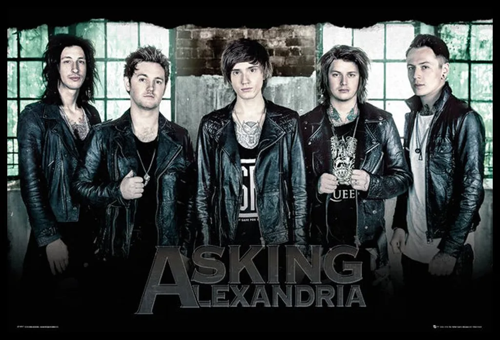 Affiche Asking Alexandria protégée : cadre Shinsuke noir sans bris de verre