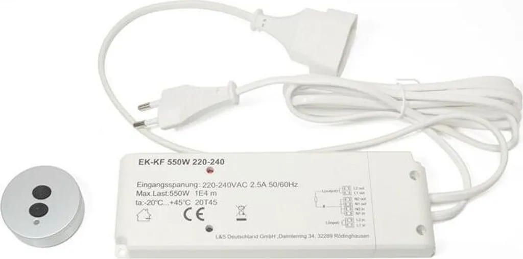 L&S Set Radio Switch HV 230V 575W Bianco - Design Invisibile