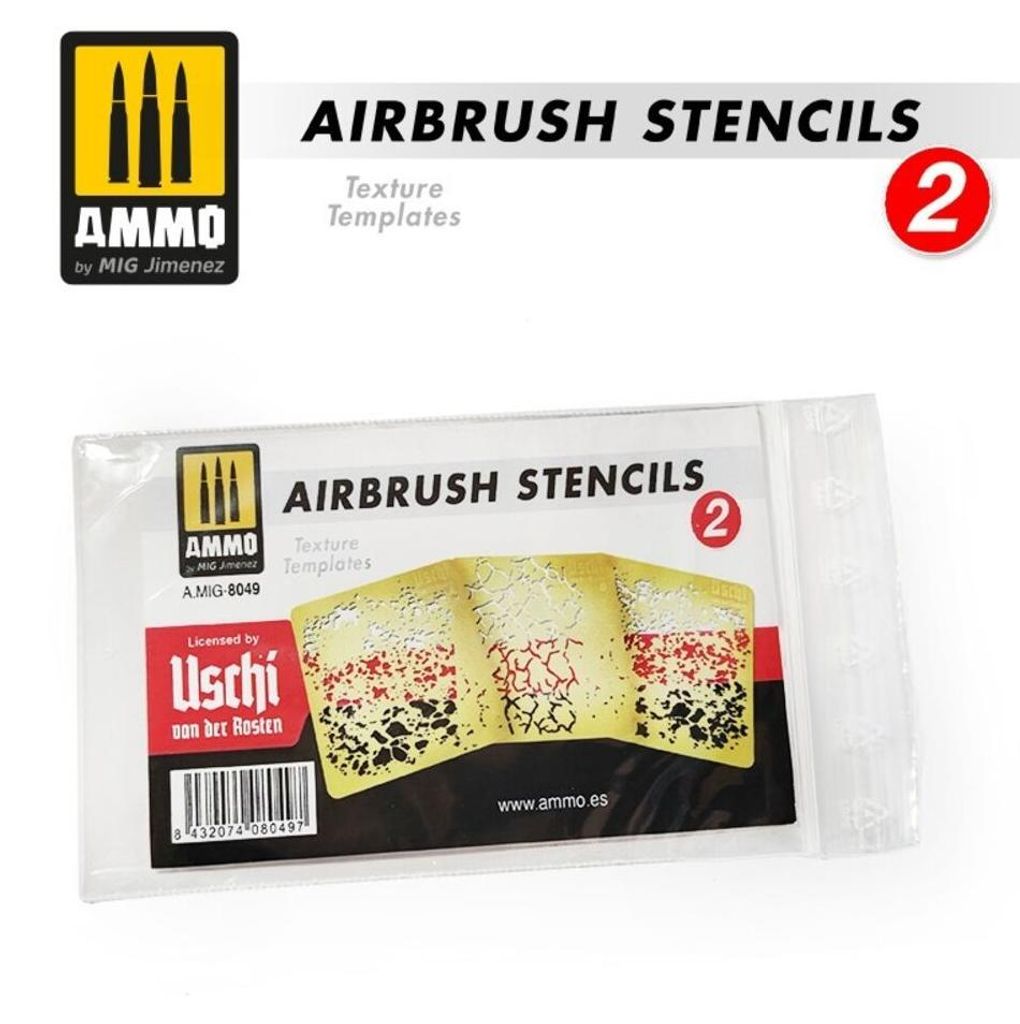 Ammo MIG 8049 - Airbrush Stencils 2 - Available Again - Neu