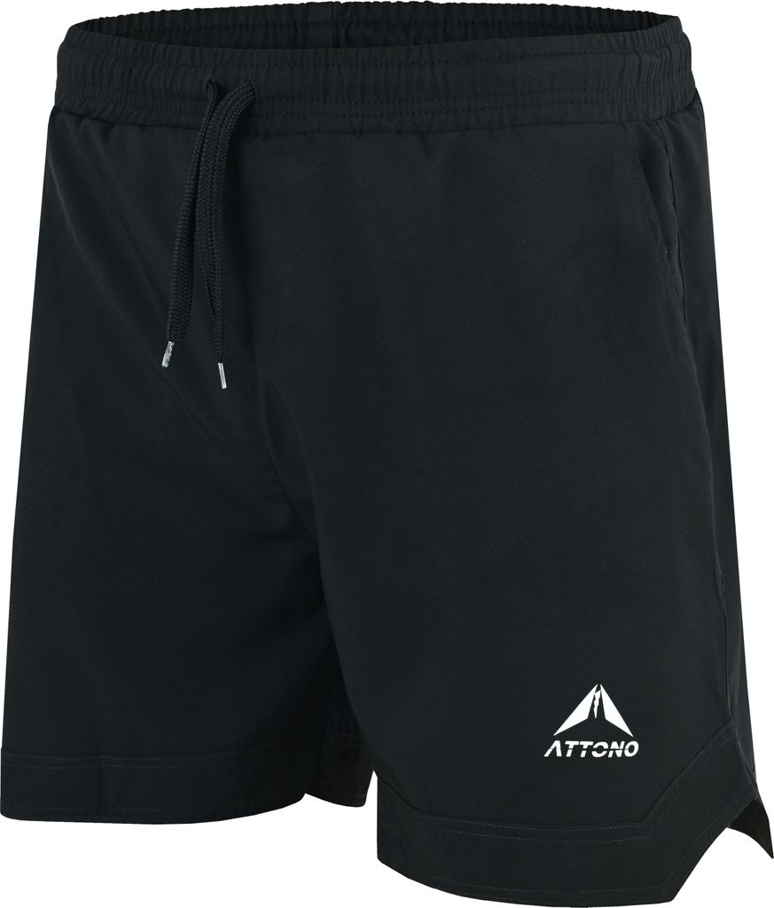ATTONO Shorts Sporthose gefütterte warme kurze Sport Fussball Gym Jogging Hose mit Unterhose - L