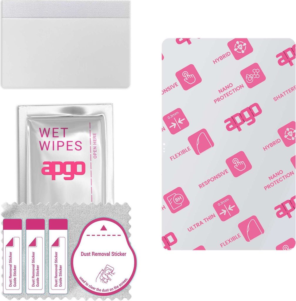 apgo Ultra-klar Hybrid Schutzglas kompatibel mit TCL Tab 10 Lite, Flexible Nano Glass, toller Ersatz für Hartglas, kratzfester Displayschutzglas, ...