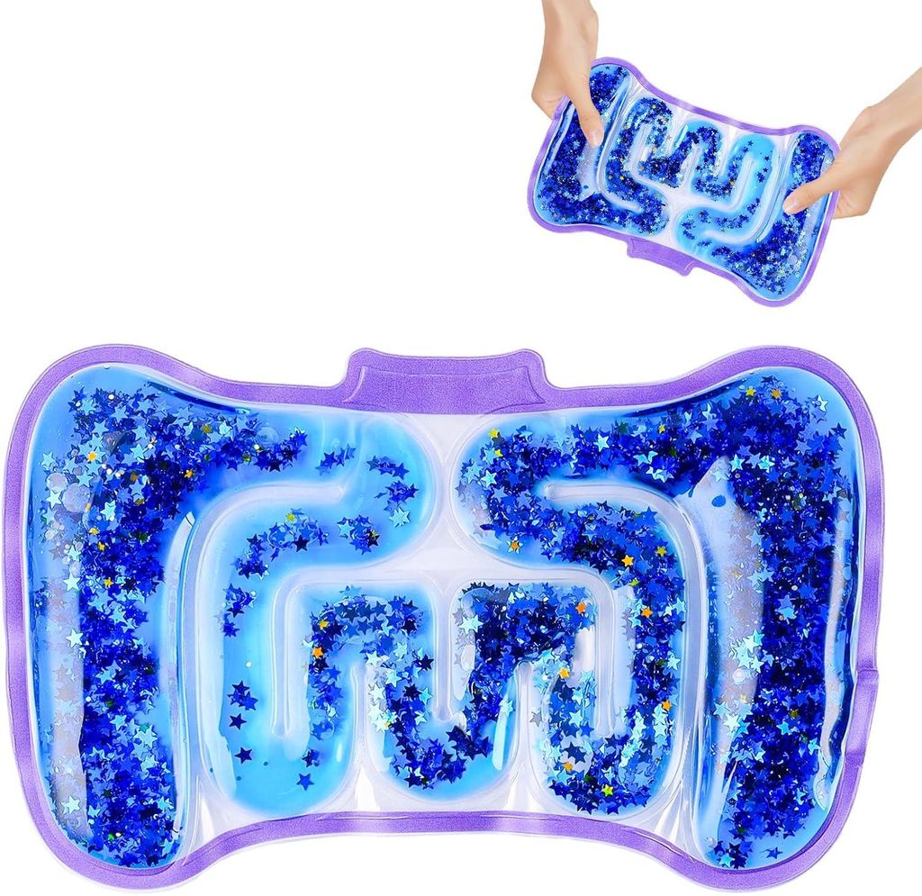 Sensorik Spielzeug, Sensorische Schläuche Fidget Spielzeug, Flüssig Fidget Squishy Maze Toy für Kinder, Squishy Sensory Tubes Gefüllt mit Paill...