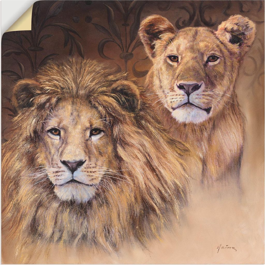 ARTland Wandbild, selbstklebend Löwen Größe: 50x50 cm