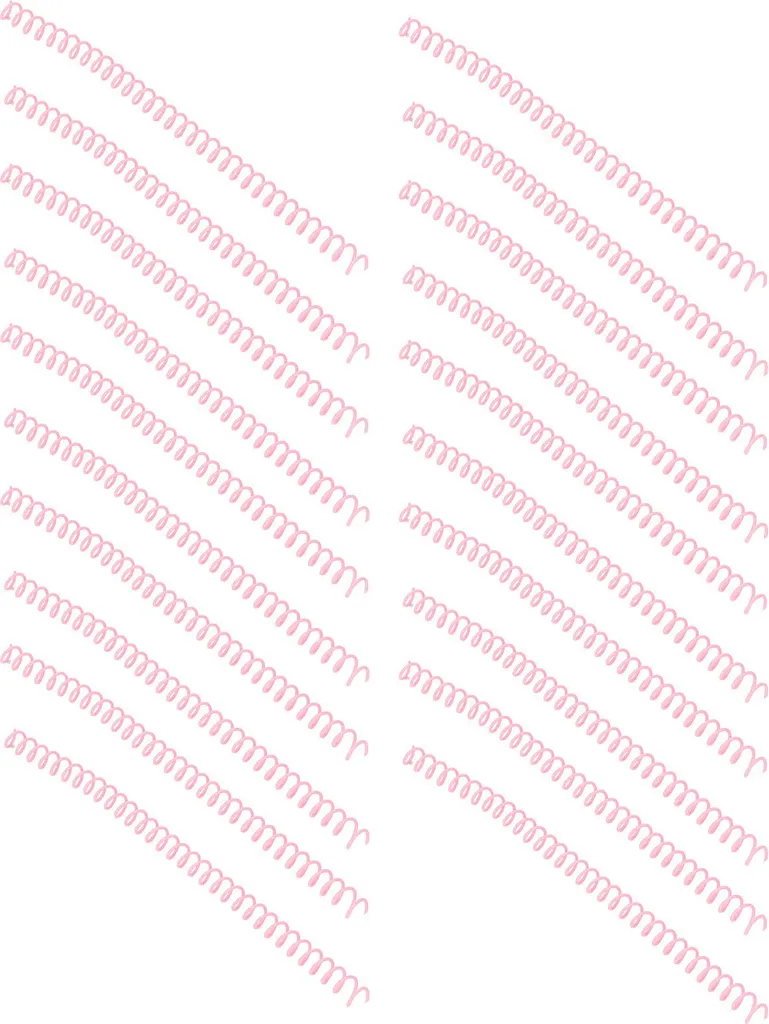 Spirales de reliure en plastique ABS rose pour documents et papeterie - 3