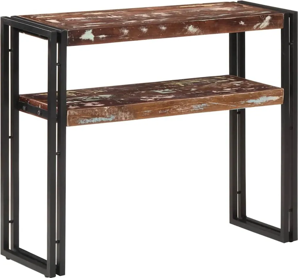 Mobile Consolle Vintage 90x30x75 cm Legno Massello Riciclato