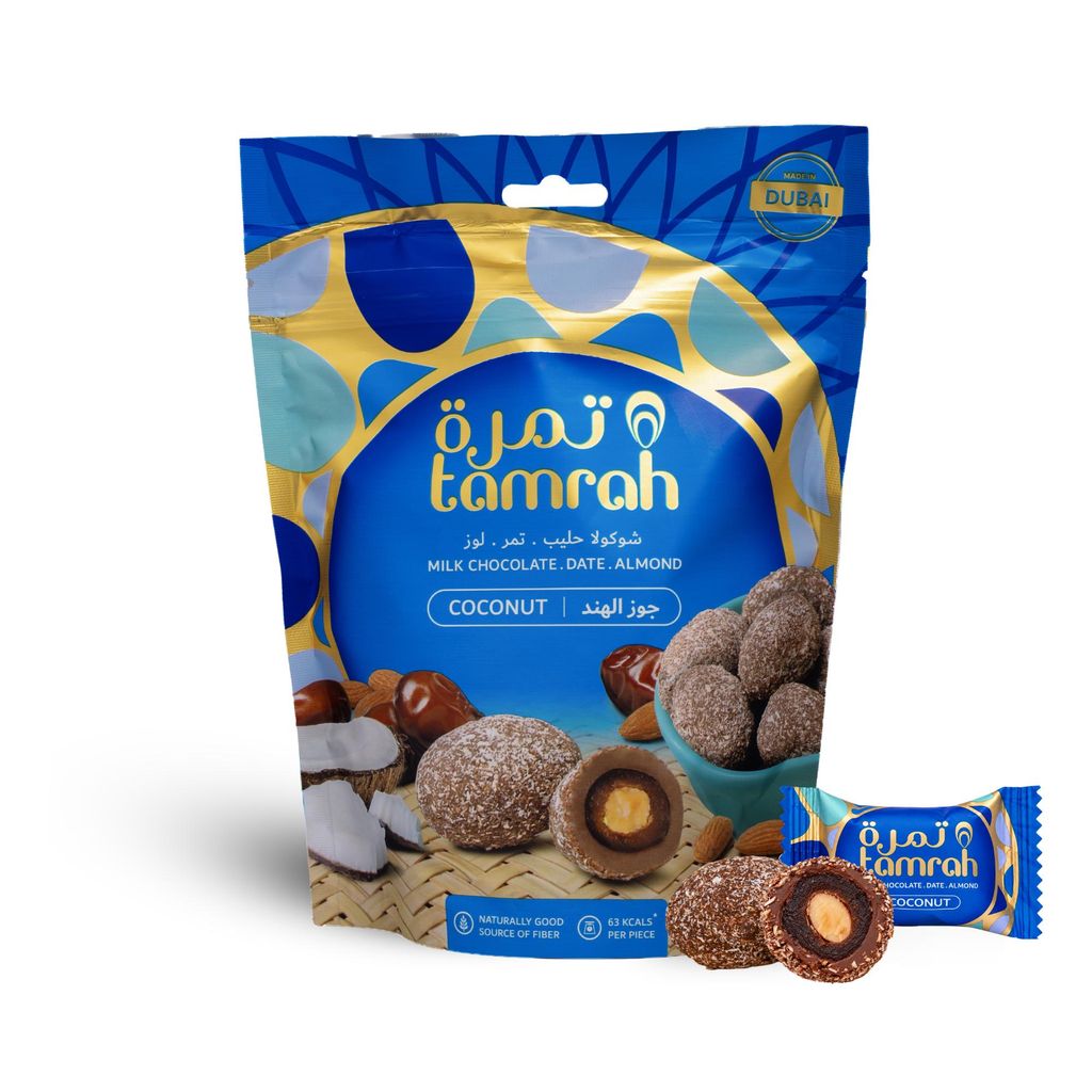 Tamrah Datteln in Kokos-Schokolade mit Mandeln 250 g Produktbild 