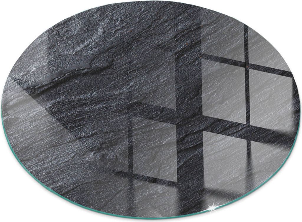 Texturierte Steinoberfläche – Glasbodenplatte für – Kaminofen – Kaminplatte Glas – Schutzglas – Funkenschutzplatte –Glasbodenplatte F...