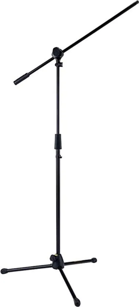 Bras de microphone réglable avec perche flexible et col de cygne noir
