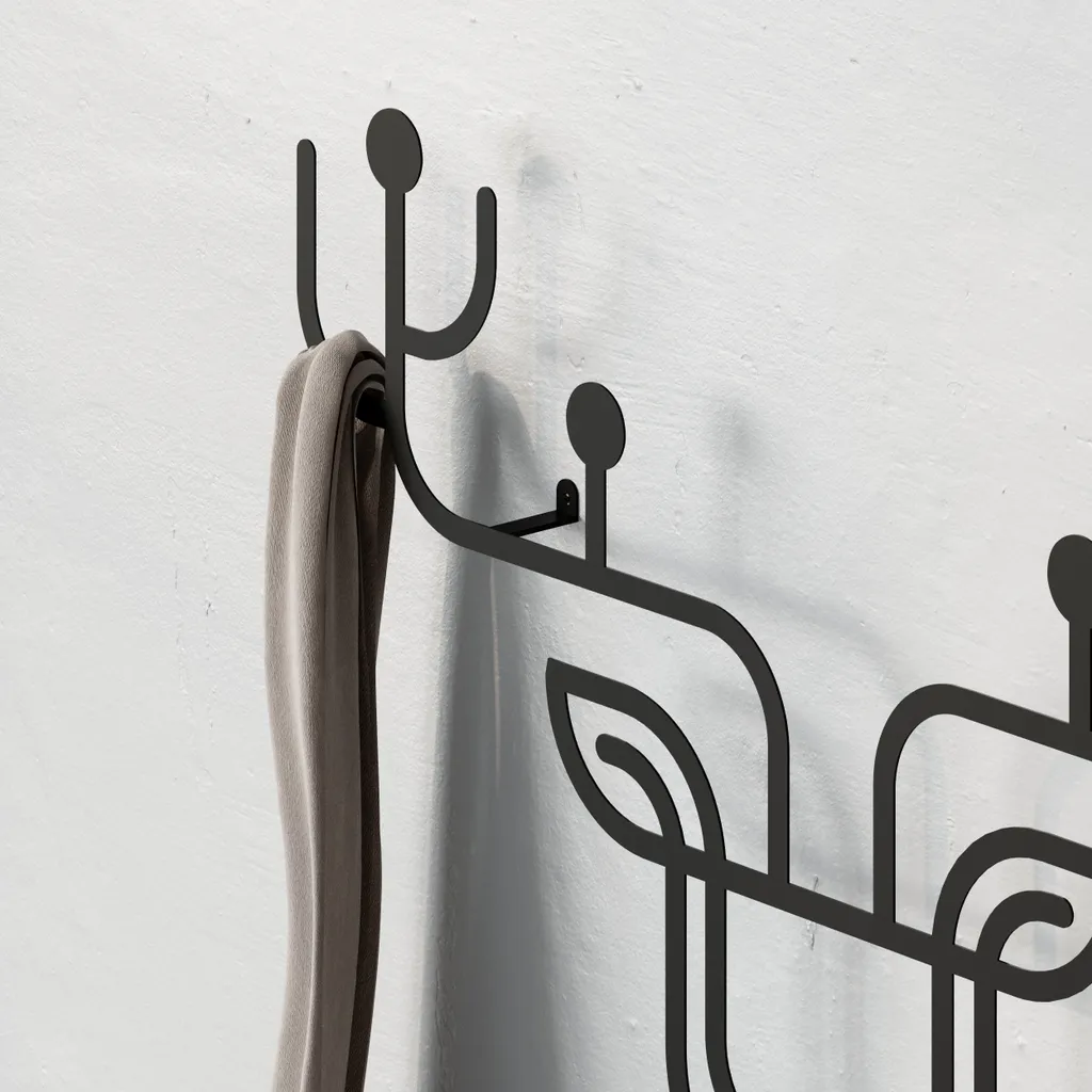 Suspension Décorative Cerf en Métal Noir - Décoration Murale Moderne - 2