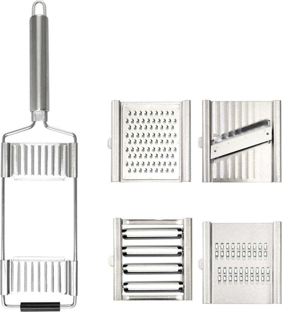 1 Set Edelstahl-Reibeschneider, manueller Gemüseschneider, leicht zu reinigen, Mehrzweck-Küchenwerkzeug, ergonomischer Griff, Käse, Karotten, Zu...