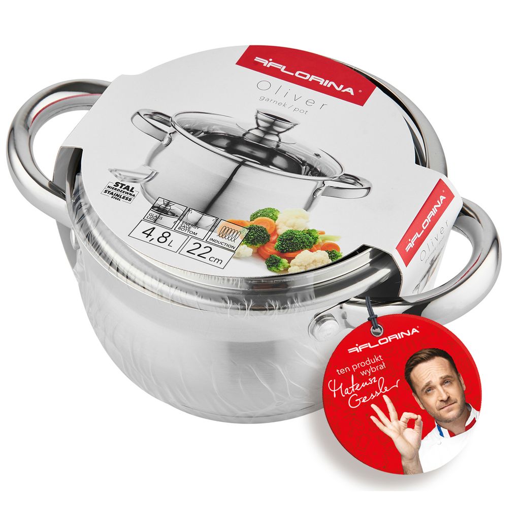 Pentola In Acciaio Inox Oliver 22Cm 4,8L Mg Immagine del prodotto 