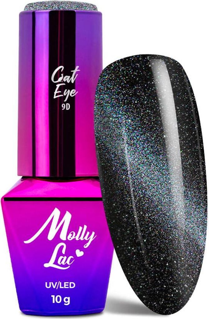 Magnetischer Hybrid-Nagellack mit Katzenaugen-Effekt Cat Eye Flashing Magic MollyLac 10g Nr. 151