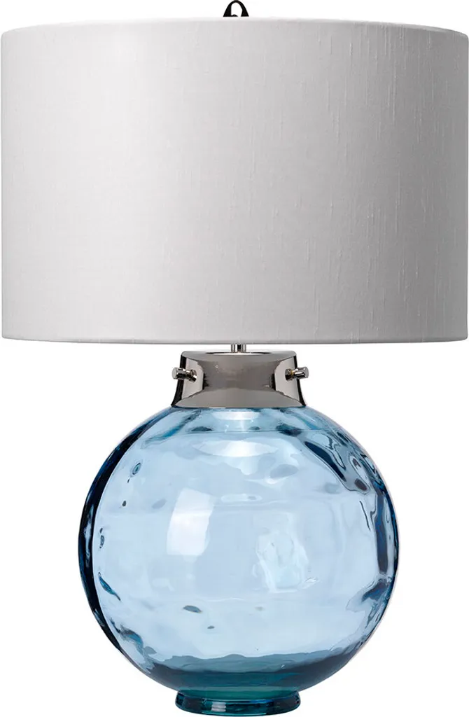 Lampe de chevet grand format Kara bleu gris pour chambre et salon