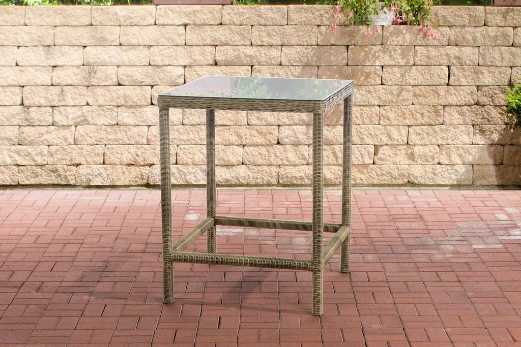 Table de Repas Extérieure en Rotin Synthétique pour Terrasse et Jardin