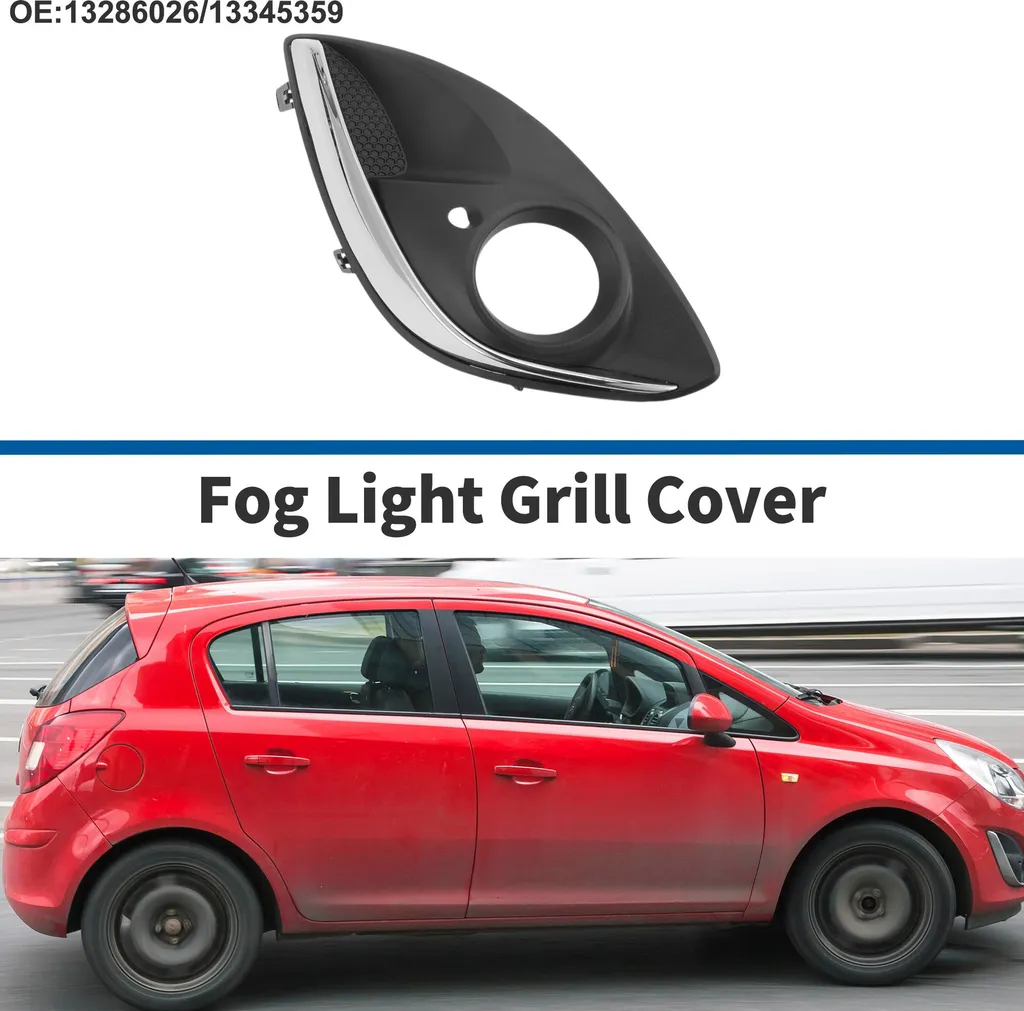 Cache Feu de Brouillard Avant Droit pour Opel Corsa D Phase 2 Argent