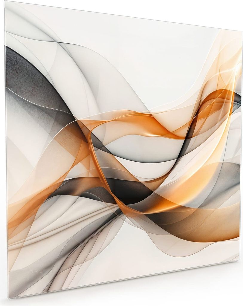 Küchenrückwand Spritzschutz Glas mit Motiv Schwebende Wellen 40 x 40 cm